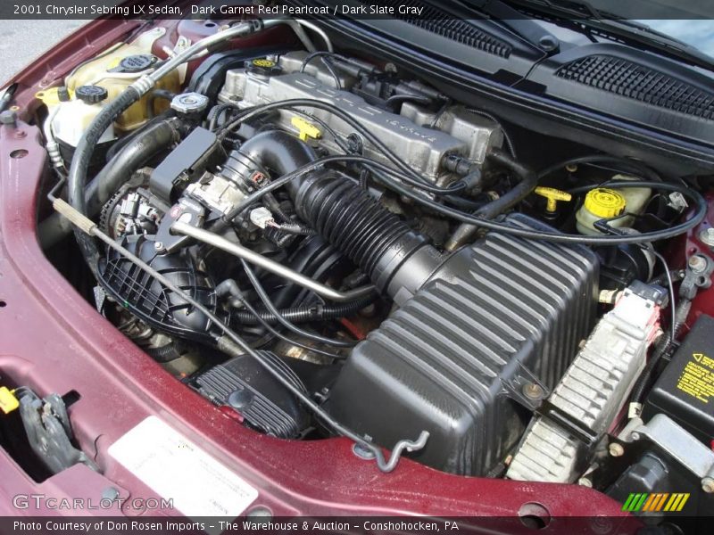 Dark Garnet Red Pearlcoat / Dark Slate Gray 2001 Chrysler Sebring LX Sedan