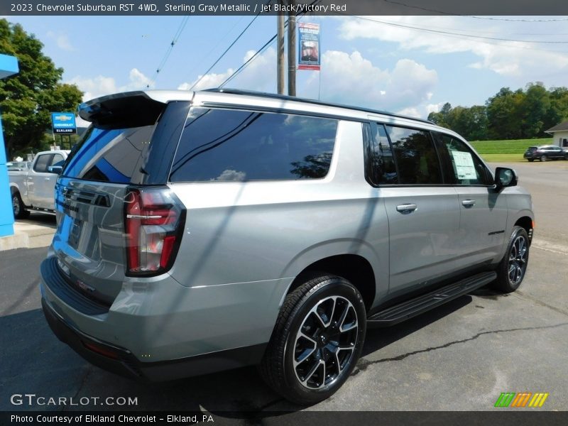 Sterling Gray Metallic / Jet Black/Victory Red 2023 Chevrolet Suburban RST 4WD