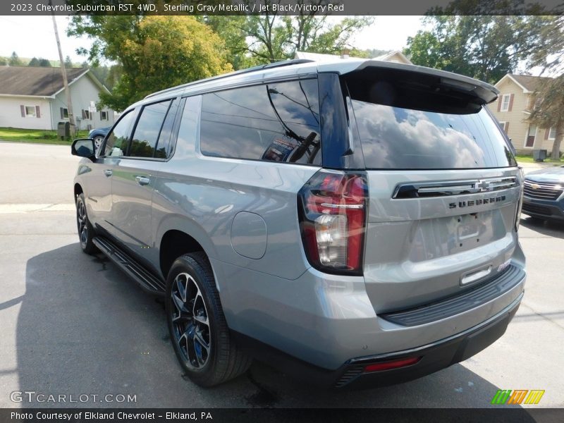 Sterling Gray Metallic / Jet Black/Victory Red 2023 Chevrolet Suburban RST 4WD