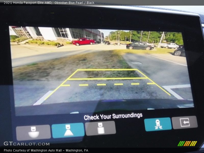 Obsidian Blue Pearl / Black 2021 Honda Passport Elite AWD
