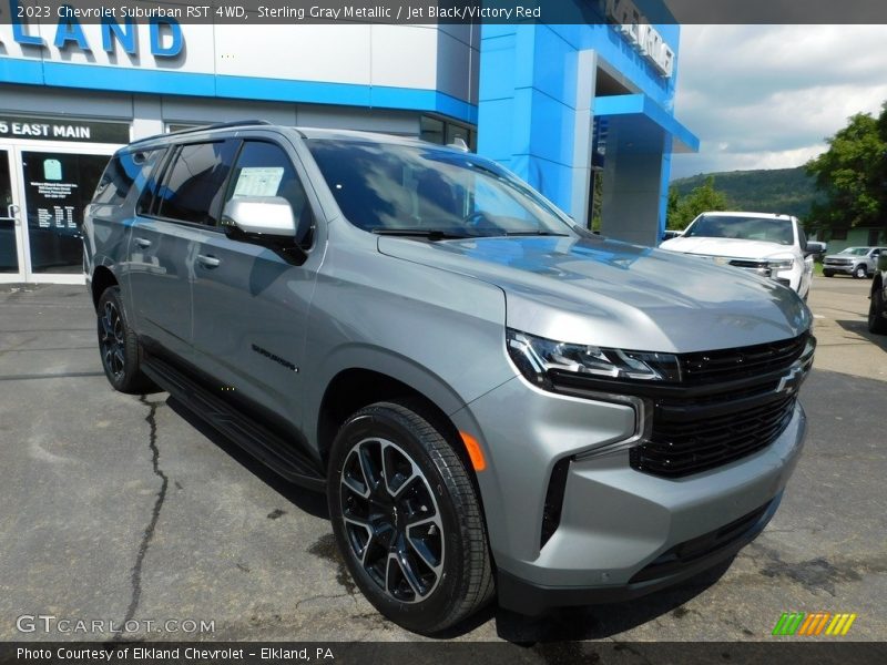 Sterling Gray Metallic / Jet Black/Victory Red 2023 Chevrolet Suburban RST 4WD
