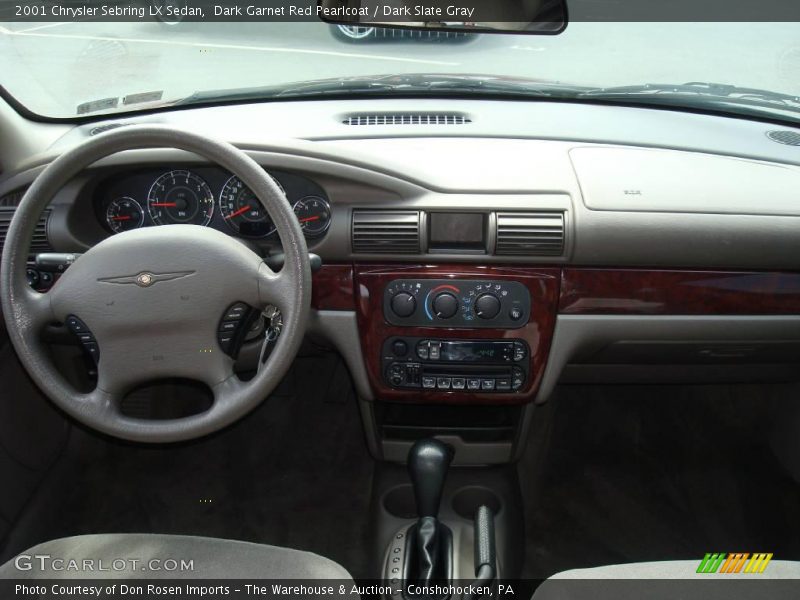 Dark Garnet Red Pearlcoat / Dark Slate Gray 2001 Chrysler Sebring LX Sedan