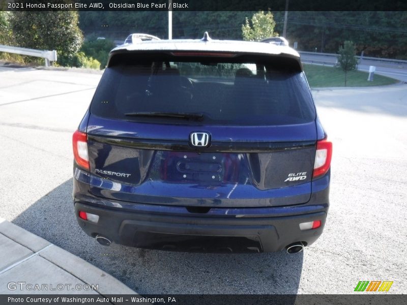 Obsidian Blue Pearl / Black 2021 Honda Passport Elite AWD