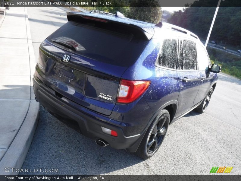 Obsidian Blue Pearl / Black 2021 Honda Passport Elite AWD