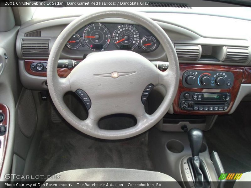 Dark Garnet Red Pearlcoat / Dark Slate Gray 2001 Chrysler Sebring LX Sedan