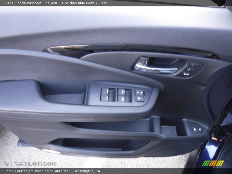 Obsidian Blue Pearl / Black 2021 Honda Passport Elite AWD