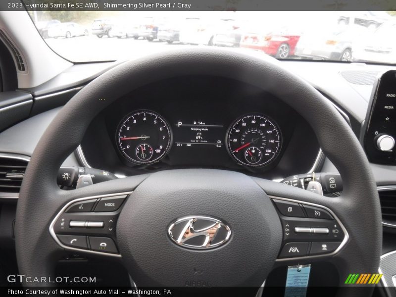 Shimmering Silver Pearl / Gray 2023 Hyundai Santa Fe SE AWD