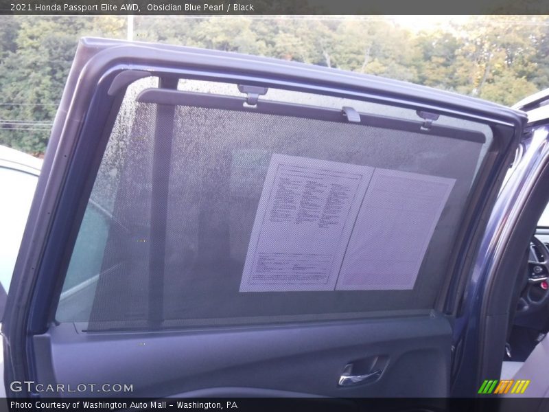 Obsidian Blue Pearl / Black 2021 Honda Passport Elite AWD