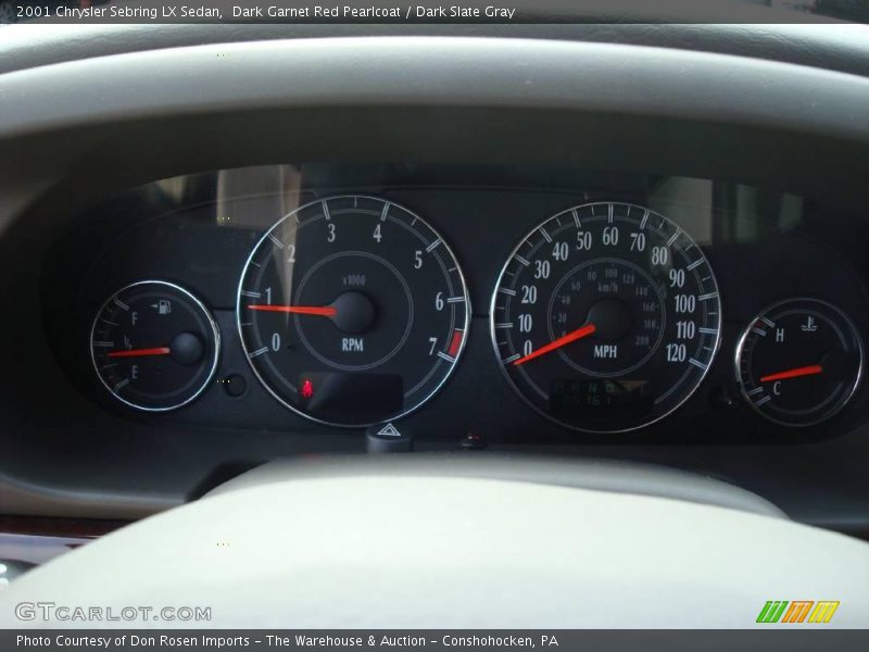 Dark Garnet Red Pearlcoat / Dark Slate Gray 2001 Chrysler Sebring LX Sedan