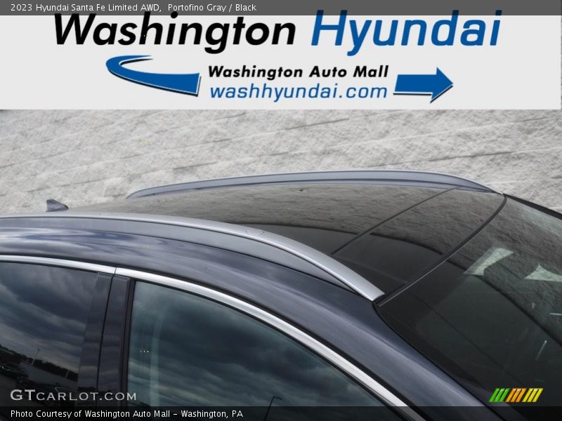 Portofino Gray / Black 2023 Hyundai Santa Fe Limited AWD