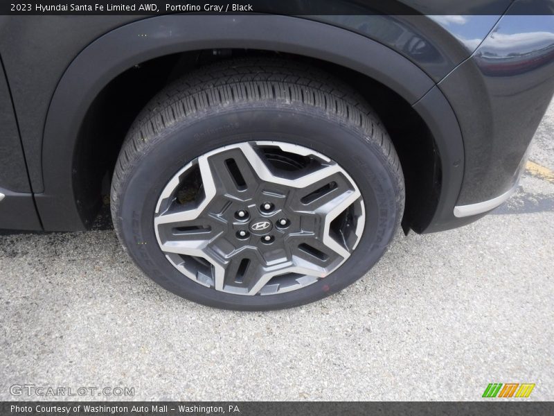 Portofino Gray / Black 2023 Hyundai Santa Fe Limited AWD