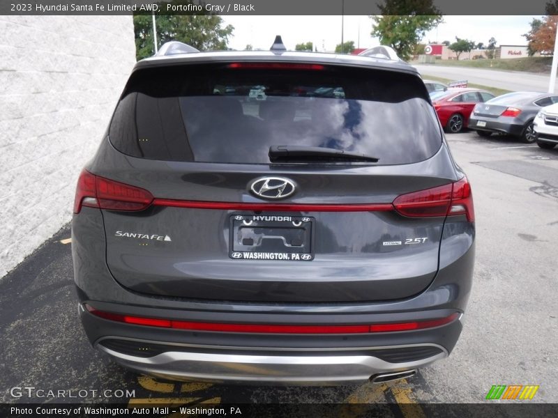 Portofino Gray / Black 2023 Hyundai Santa Fe Limited AWD