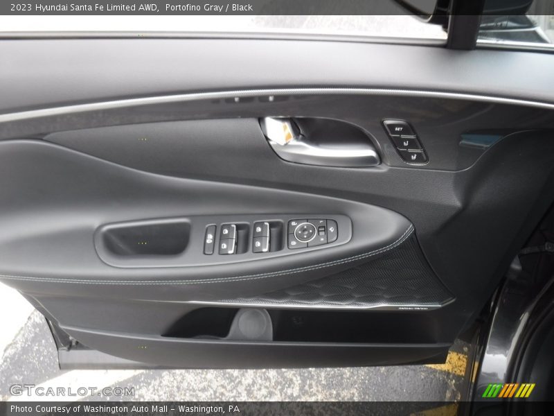 Portofino Gray / Black 2023 Hyundai Santa Fe Limited AWD