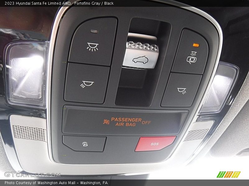 Portofino Gray / Black 2023 Hyundai Santa Fe Limited AWD