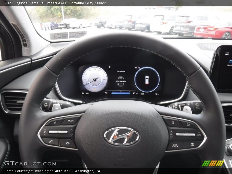 Portofino Gray / Black 2023 Hyundai Santa Fe Limited AWD
