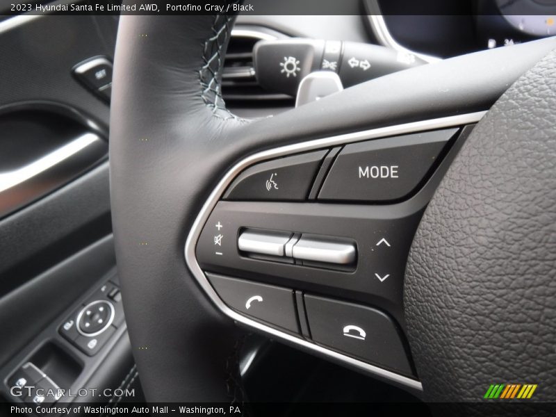 Portofino Gray / Black 2023 Hyundai Santa Fe Limited AWD