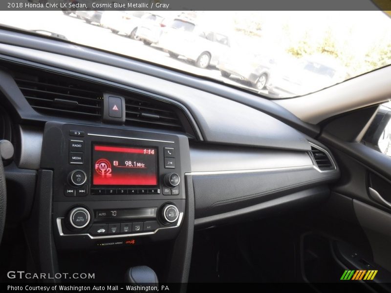 Cosmic Blue Metallic / Gray 2018 Honda Civic LX Sedan