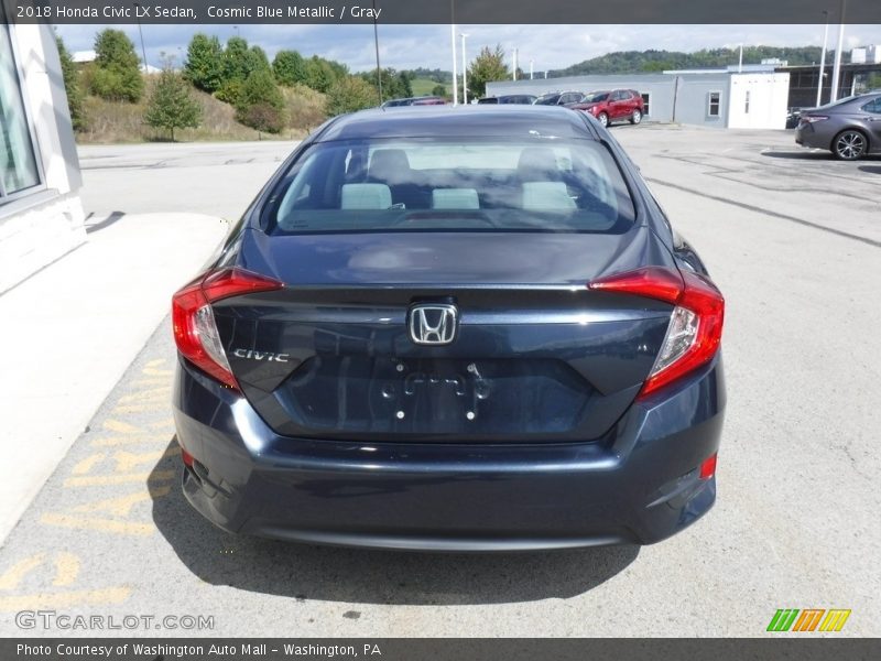 Cosmic Blue Metallic / Gray 2018 Honda Civic LX Sedan