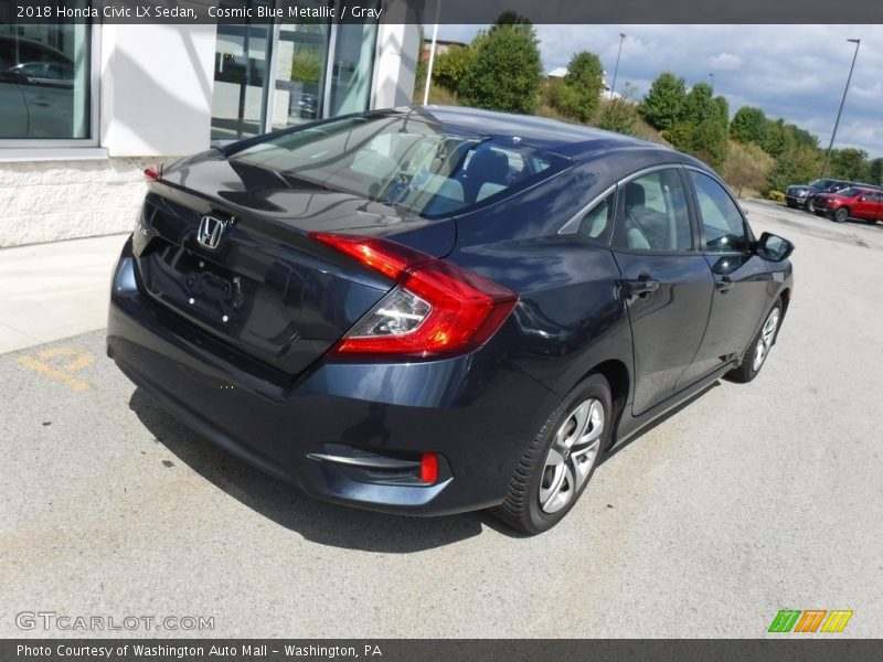 Cosmic Blue Metallic / Gray 2018 Honda Civic LX Sedan