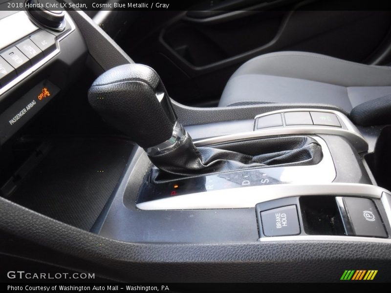 Cosmic Blue Metallic / Gray 2018 Honda Civic LX Sedan