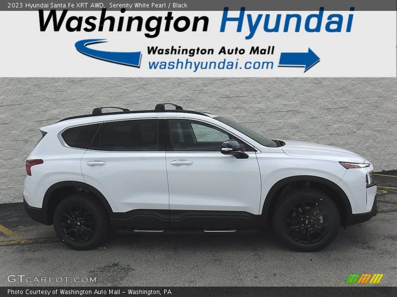 Serenity White Pearl / Black 2023 Hyundai Santa Fe XRT AWD