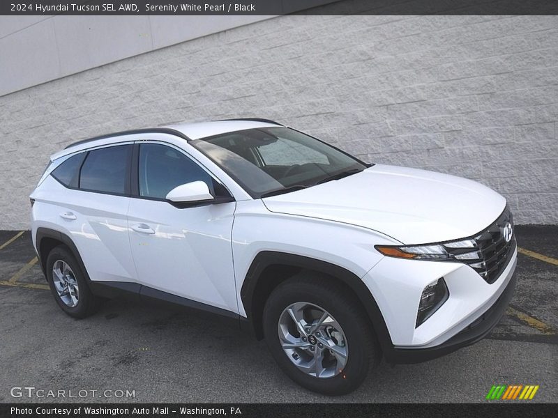 Serenity White Pearl / Black 2024 Hyundai Tucson SEL AWD