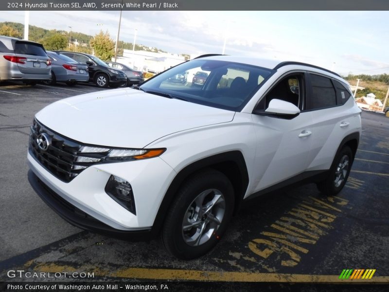 Serenity White Pearl / Black 2024 Hyundai Tucson SEL AWD