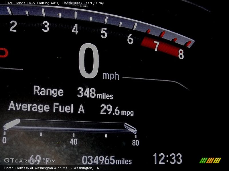 Crystal Black Pearl / Gray 2020 Honda CR-V Touring AWD