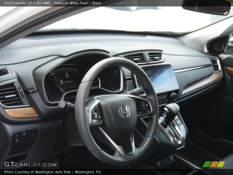 Platinum White Pearl / Black 2020 Honda CR-V EX AWD