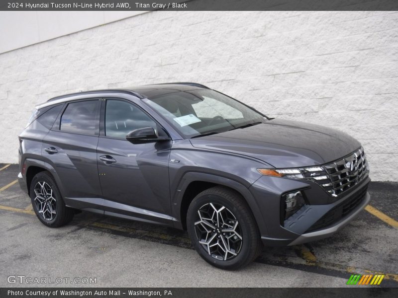Front 3/4 View of 2024 Tucson N-Line Hybrid AWD