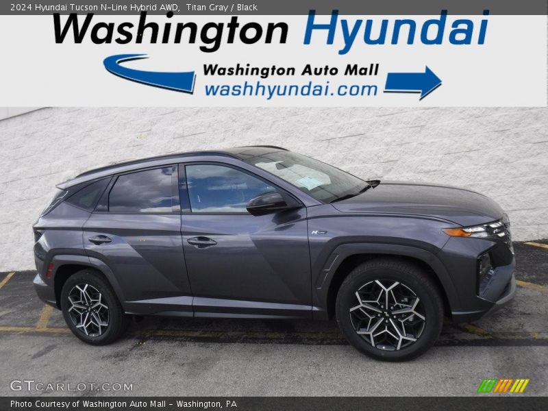 Titan Gray / Black 2024 Hyundai Tucson N-Line Hybrid AWD