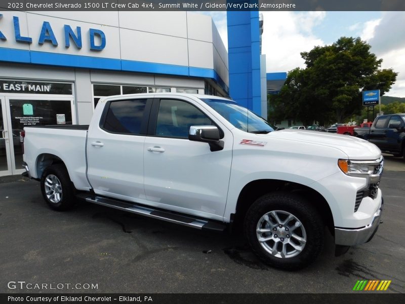 Summit White / Gideon/Very Dark Atmosphere 2023 Chevrolet Silverado 1500 LT Crew Cab 4x4
