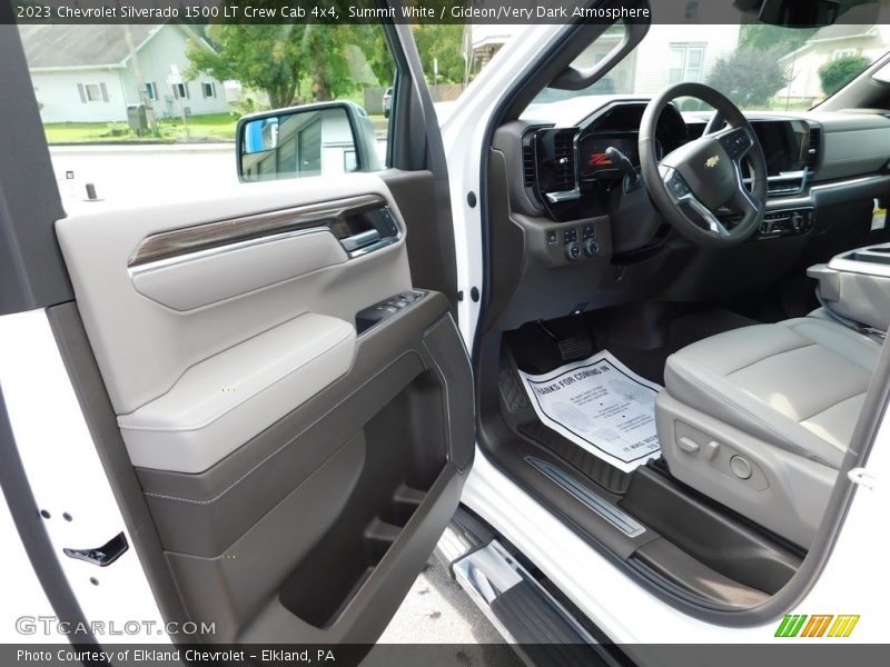 Summit White / Gideon/Very Dark Atmosphere 2023 Chevrolet Silverado 1500 LT Crew Cab 4x4