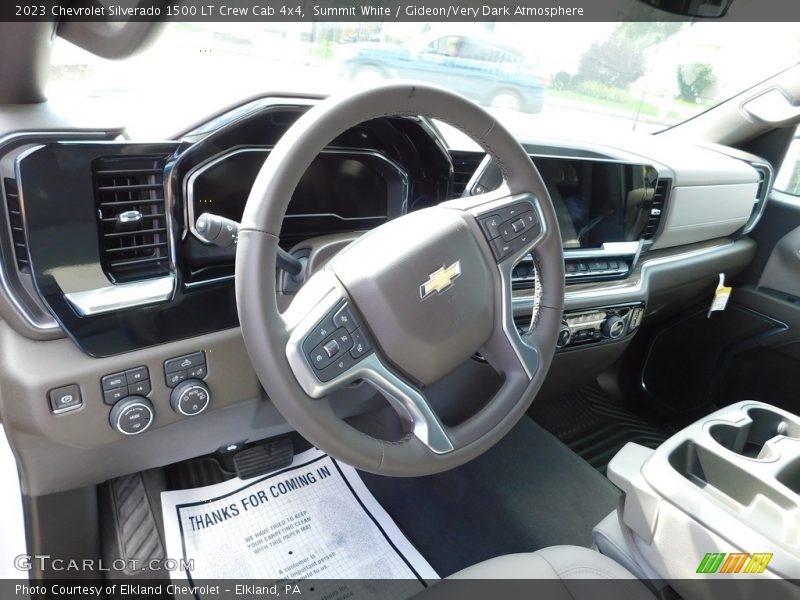 Summit White / Gideon/Very Dark Atmosphere 2023 Chevrolet Silverado 1500 LT Crew Cab 4x4