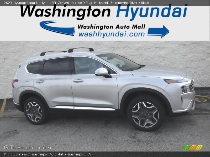 Shimmering Silver / Black 2023 Hyundai Santa Fe Hybrid SEL Convenience AWD Plug-In Hybrid