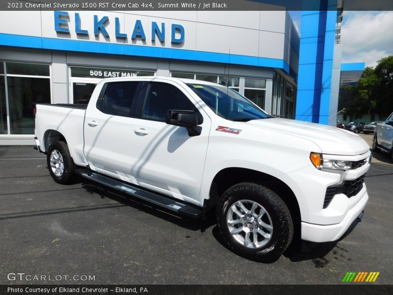 Summit White / Jet Black 2023 Chevrolet Silverado 1500 RST Crew Cab 4x4
