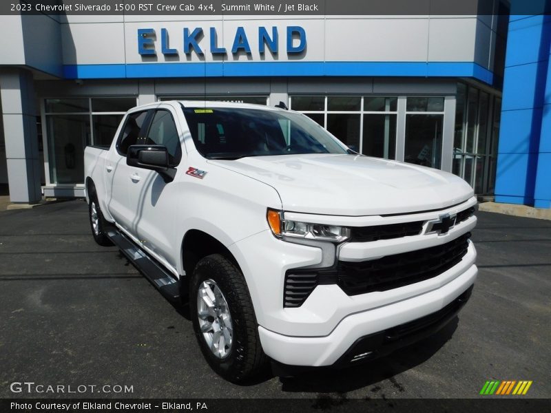 Summit White / Jet Black 2023 Chevrolet Silverado 1500 RST Crew Cab 4x4