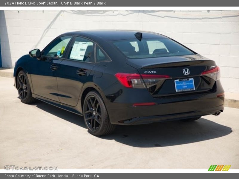 Crystal Black Pearl / Black 2024 Honda Civic Sport Sedan