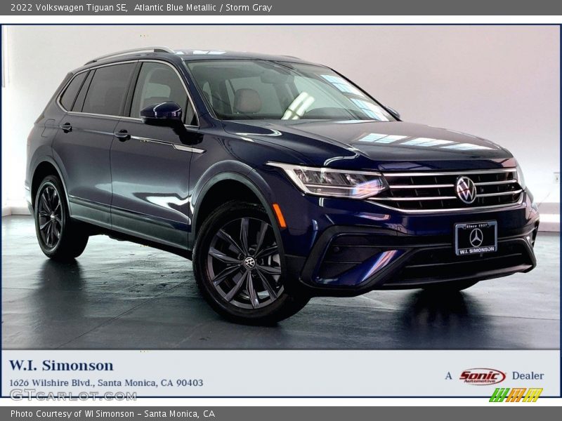 Atlantic Blue Metallic / Storm Gray 2022 Volkswagen Tiguan SE