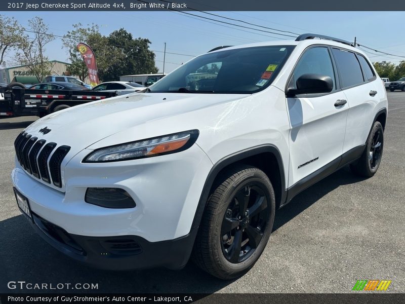 Bright White / Black 2017 Jeep Cherokee Sport Altitude 4x4