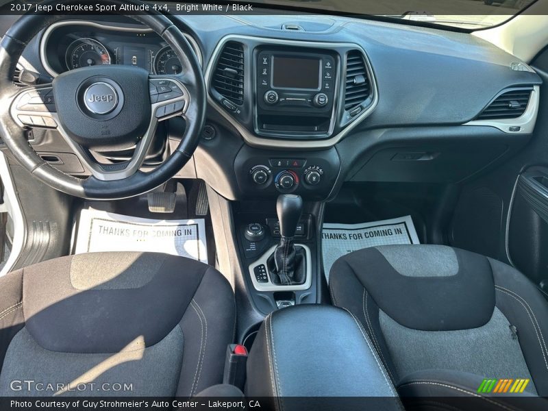 Bright White / Black 2017 Jeep Cherokee Sport Altitude 4x4