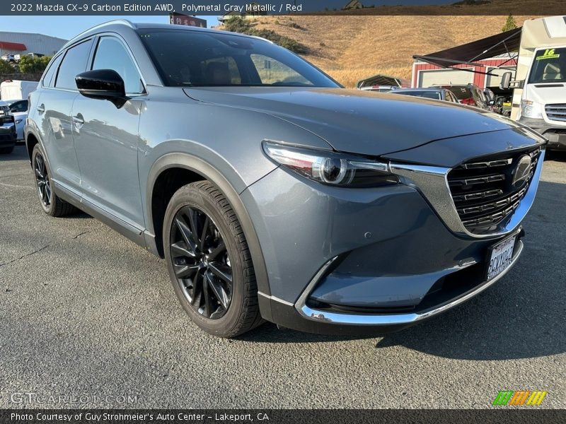 Polymetal Gray Metallic / Red 2022 Mazda CX-9 Carbon Edition AWD