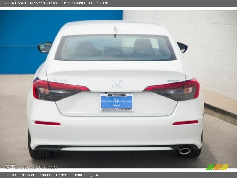 Platinum White Pearl / Black 2024 Honda Civic Sport Sedan