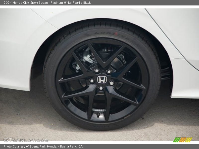Platinum White Pearl / Black 2024 Honda Civic Sport Sedan