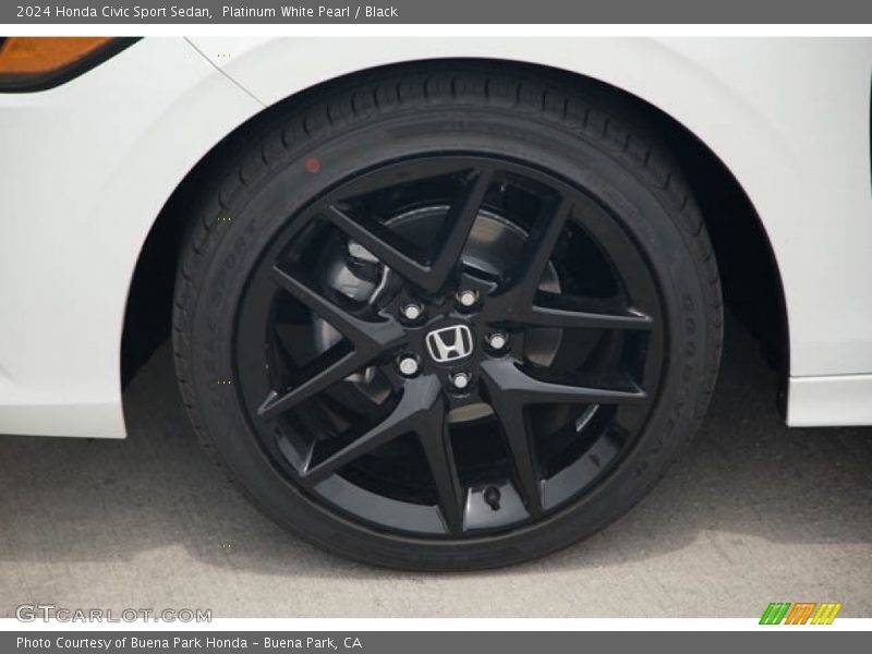 Platinum White Pearl / Black 2024 Honda Civic Sport Sedan