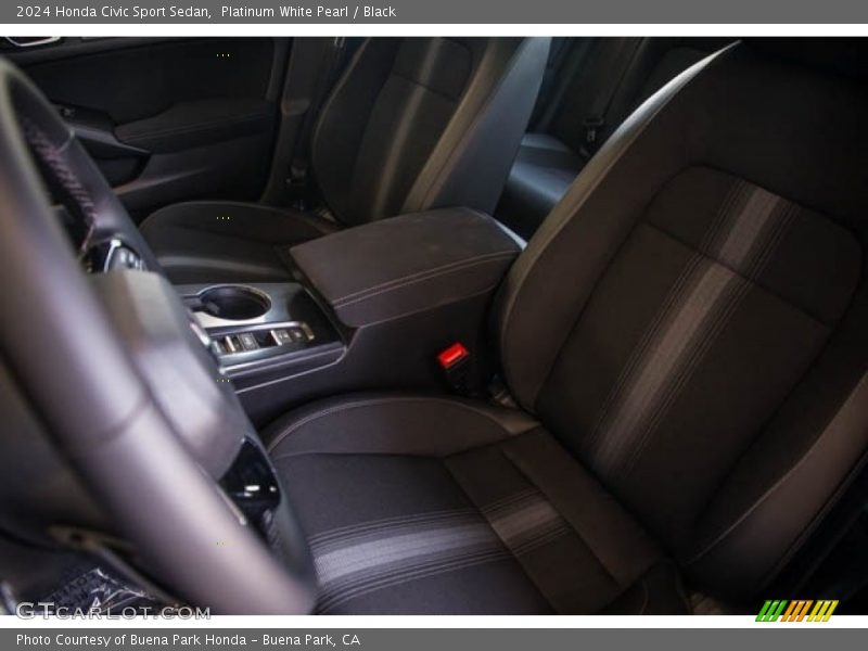 Platinum White Pearl / Black 2024 Honda Civic Sport Sedan
