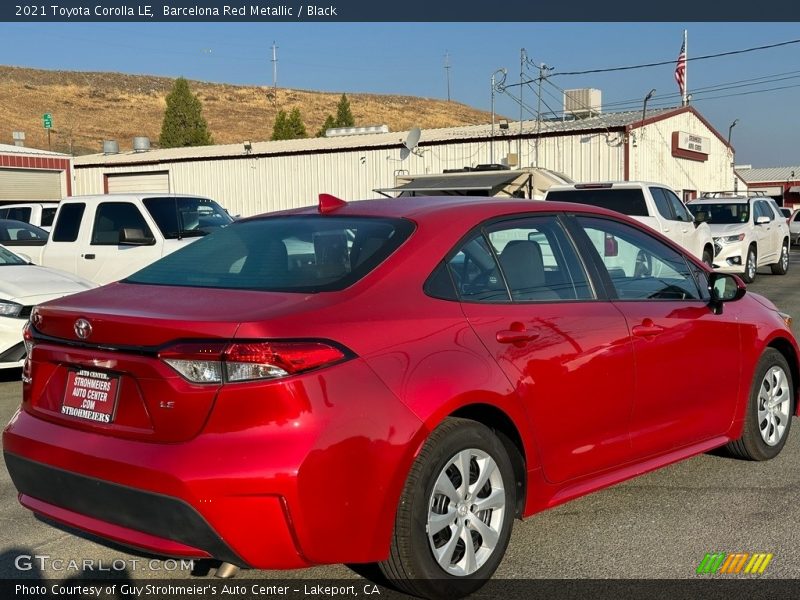 Barcelona Red Metallic / Black 2021 Toyota Corolla LE