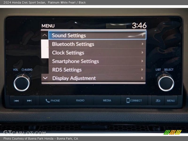 Platinum White Pearl / Black 2024 Honda Civic Sport Sedan
