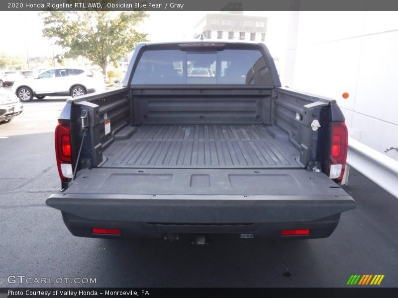 Obsidian Blue Pearl / Gray 2020 Honda Ridgeline RTL AWD