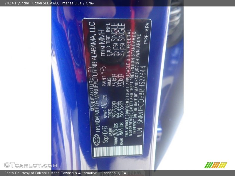 Intense Blue / Gray 2024 Hyundai Tucson SEL AWD